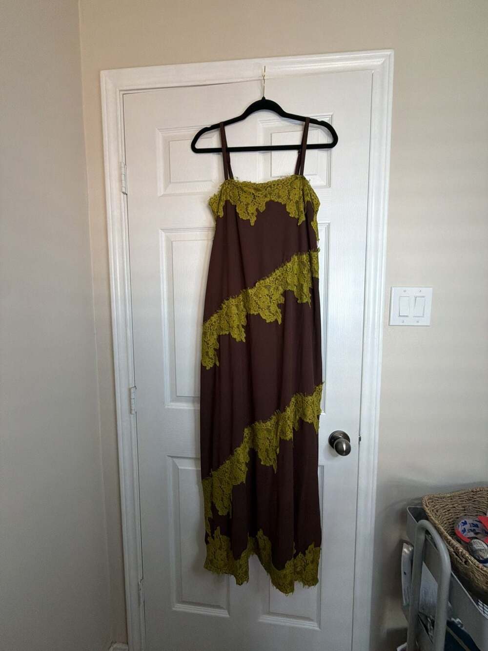 TCEC Trinity Lace Dress Size MD Brown Green Maxi Dress